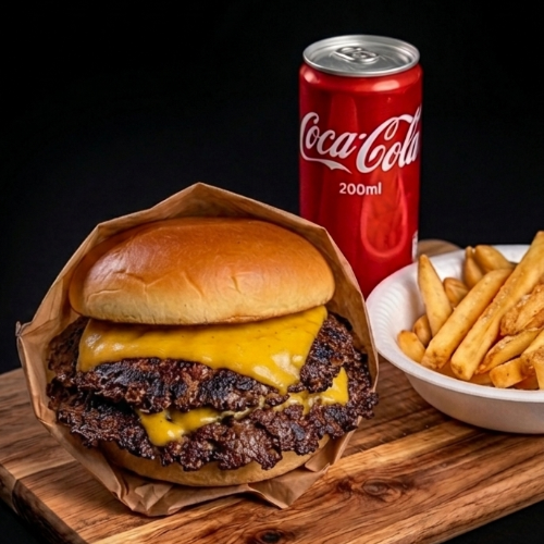 Combo Doble Queso Hamburguesa